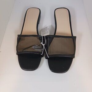 GAP Women's Black Mesh Slide Sandals Size 9